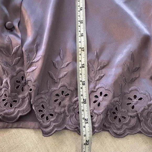 Vintage Victorias Secret Elegant “Satin”Pajama Set in Mauve Size Medium - Picture 8 of 11